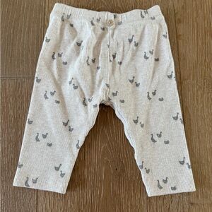 Zara Cream Baby Pants with duck Pattern